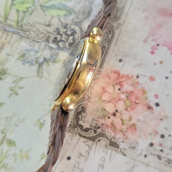 Vintage Watches Kathy Ireland Moonphase Quartz Watch Leather Band Japan - Picture 6 of 10